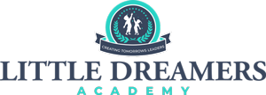 Little Dreamers Academy logo showcasing playful graphics that represent a nurturing and inspiring educational environment.